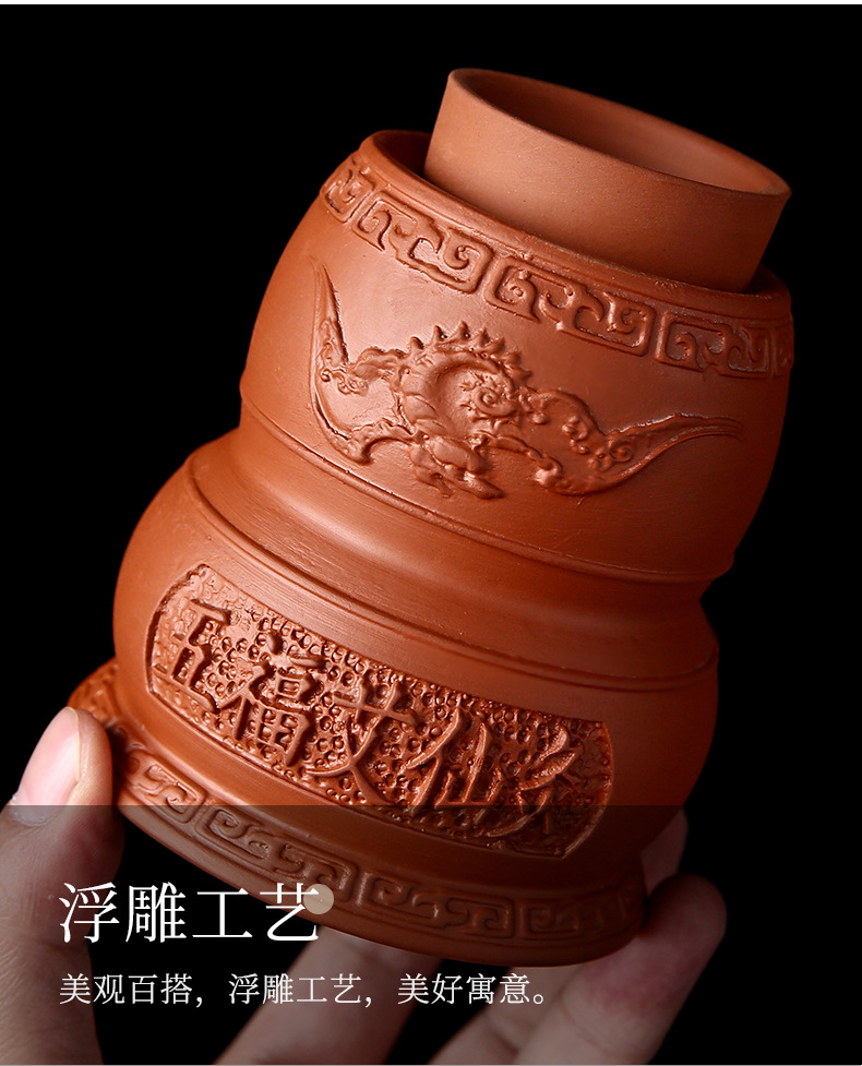 Wuji Moxibustion Jar Ceramic Navel Cupping Device for Body Wellness 10.2cm in use