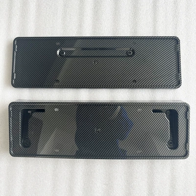 Suitable for Tesla Model Y Full-Cover License Plate Frame Carbon Fiber License Plate Frame License Plate Cover Modification Manufacturer Supply (License plate holder/license plate holder) - bright-carbon-fiber