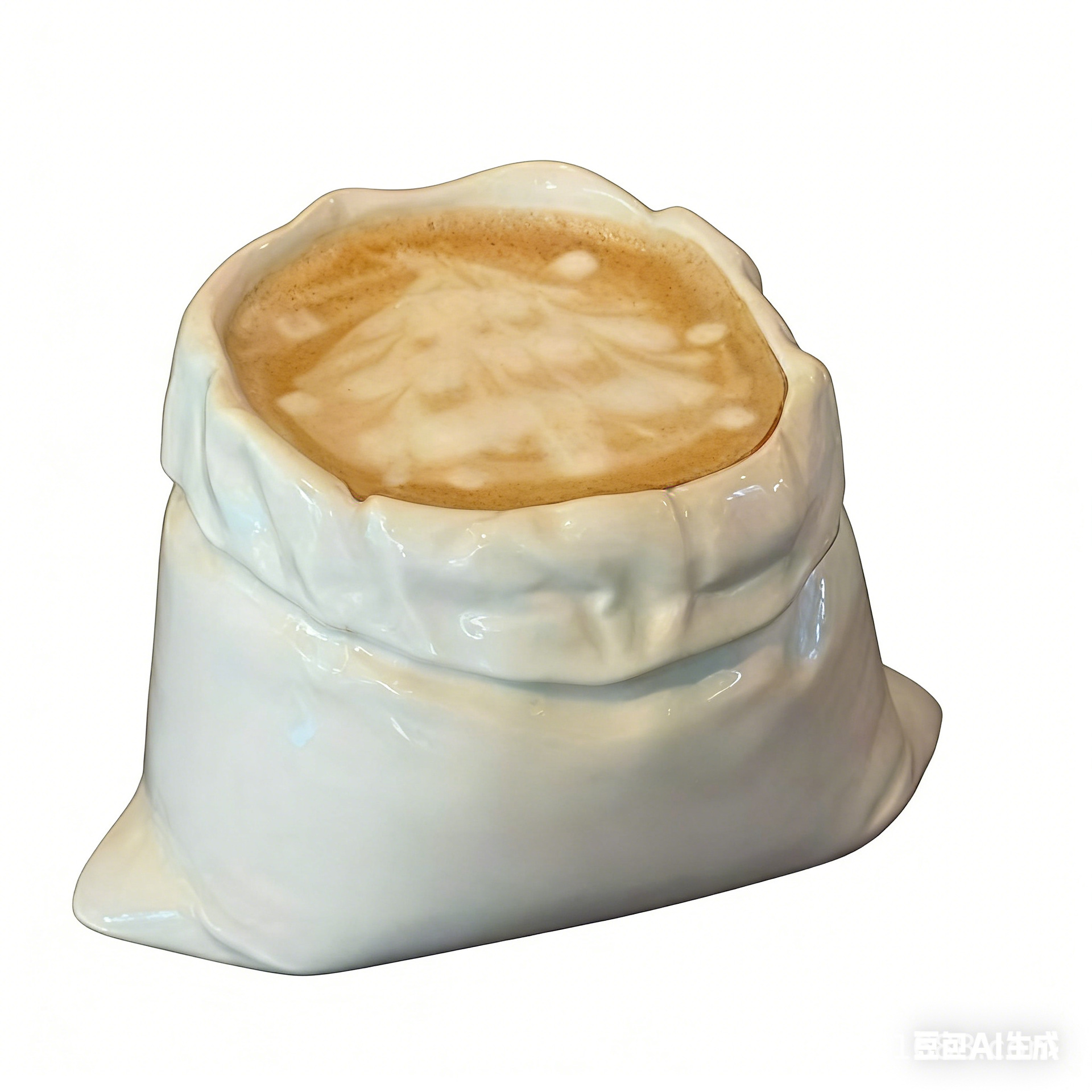 Creative coffee ceramic cloth bag, afternoon tea, tea cup