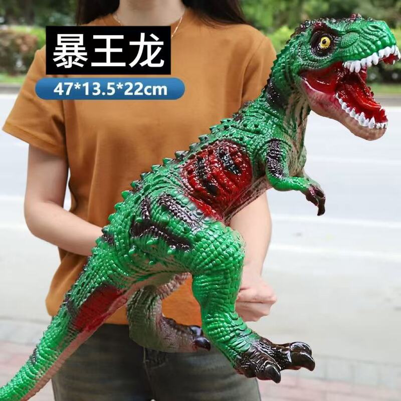 超大号软胶恐龙玩具儿童仿真三角龙动物模型玩偶男孩地摊跨境批发|undefined