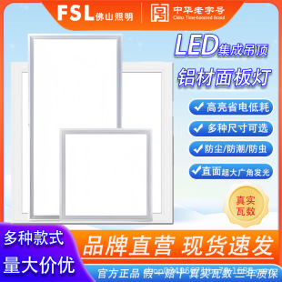 Fsl Foshan Lighting Led Panel Light Integrated Ceiling Embedded Kitchen and Bathroom Light Office Home Decoration Flat Panel Light