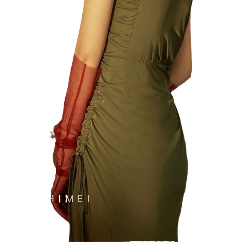 Экспорт 70 см длинные тюлевые перчатки Прозрачный Цвет Перчатки Свадебные Перчатки