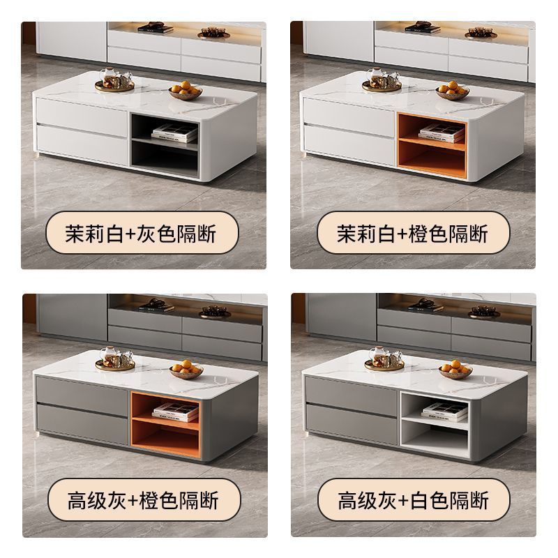 無垢材スレートテレビキャビネットリビングルームホームモダンシンプルハイキャビネット小さなアパートフロアテレビキャビネットコーヒーテーブル組み合わせ|undefined