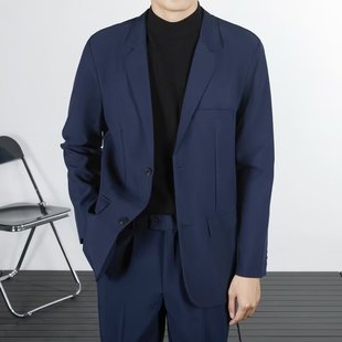 2024 Spring and Autumn New Suit Jacket Men's Anti-Wrinkle No-Iron Top Clothes Easiest for Match Slim Business Jacket Autumn Wear