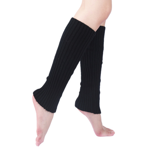 JK Multicolor Women's Colorful Woolen Leg Warmers Autumn/Winter Solid Color Versatile Knitted Socks Warm Pile Socks Boot Socks Zhuji