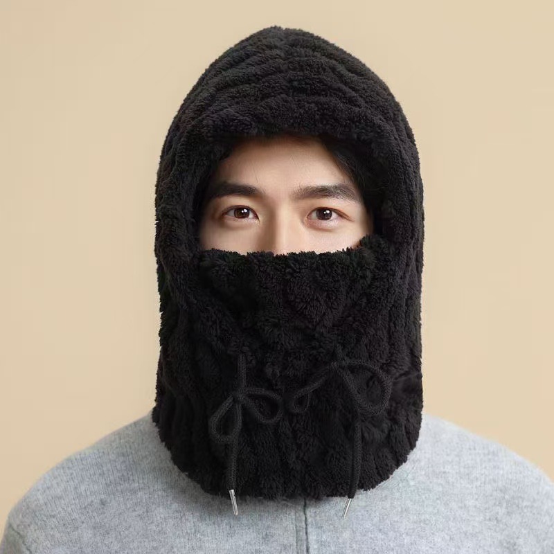 冬季保暖护脸护耳帽围脖一体加绒加厚连体户外男女骑行防寒神器帽|undefined