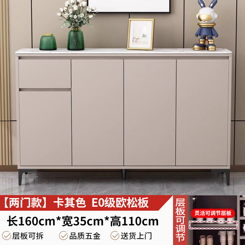 家庭用靴キャビネット、スレートカウンタートップ、廊下無垢材収納キャビネット、玄関靴キャビネット、床置き型モダンシンプルキャビネット|undefined