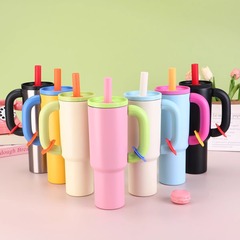 新しいクロスボーダーステンレス鋼ハンドルカーカップビッグマックドーパミンハンドルストローカップ屋外ポータブルアイスカップ