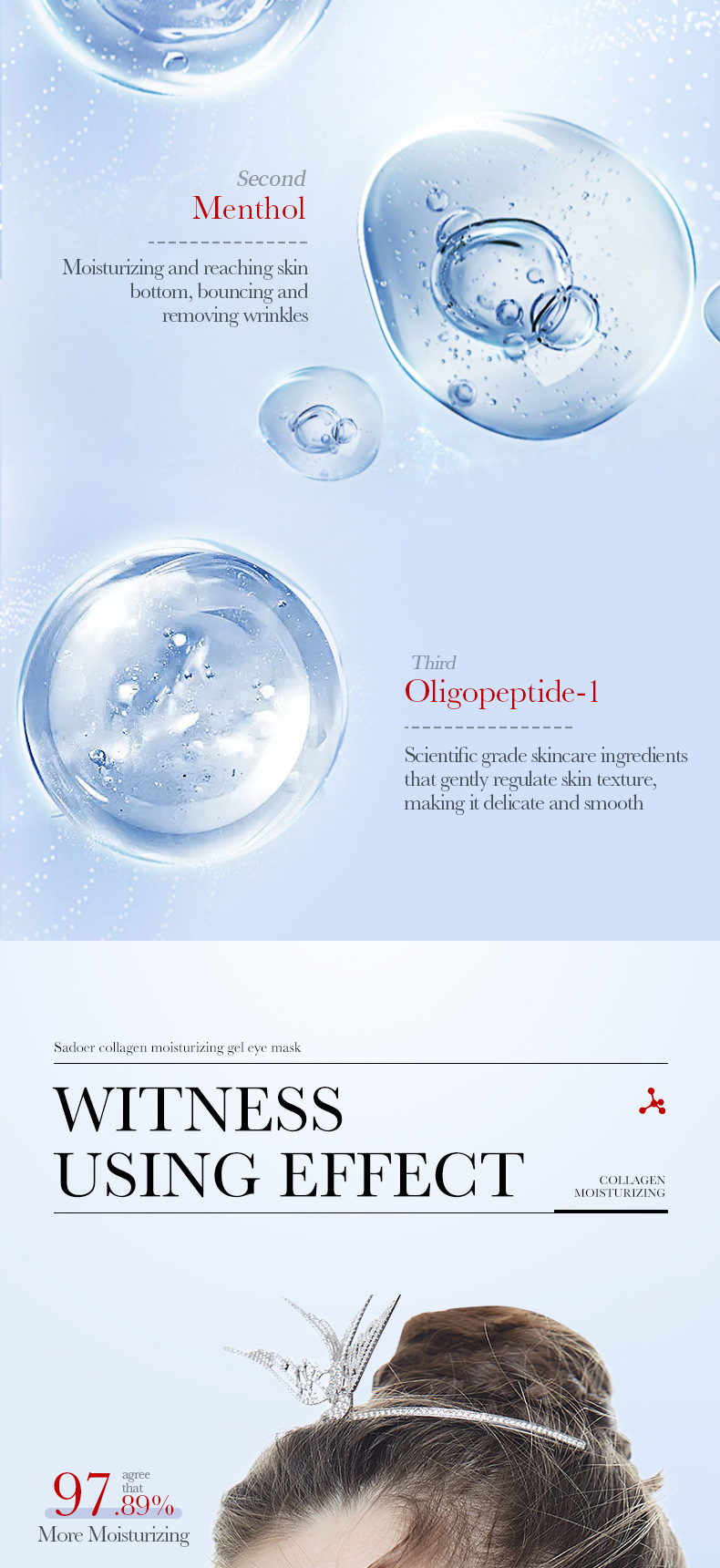 SADOER All English Collagen gel Eye Mask Moisturizing around the eyes to improve wrinkles_voghion.com