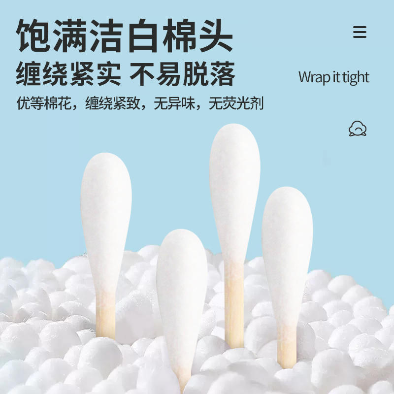 Medical Cotton Swabs, Sterile Large Head, Medical Wound Disinfection and Cleaning, Infant Ear Cleaning, Household Single-Head Cotton Swabs, Wholesale