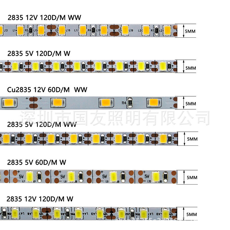 2835低電圧ランプストリップ自己接着性ledストリップ12v 2色ランプストリップ卸売24vリニアライト120ランプキャビネットライト|undefined