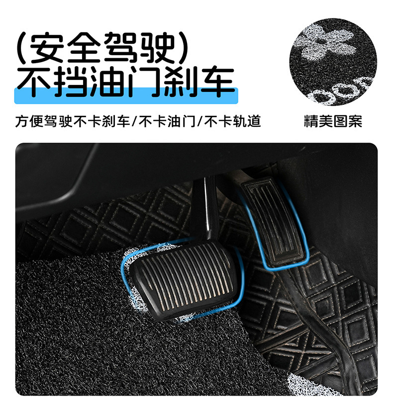 Blue Rain car floor mats, creative design, universal fit for most vehicles, anti-dirty car carpets, cute cartoon style, loop pile design, universal car mats