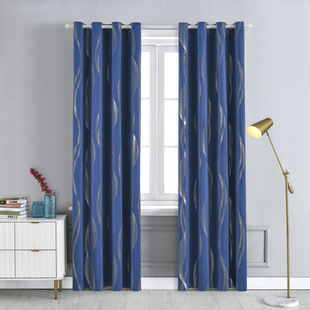 Source manufacturers new cross-border curtain finished curtains Amazon curtain high precision hot silver full shading cloth