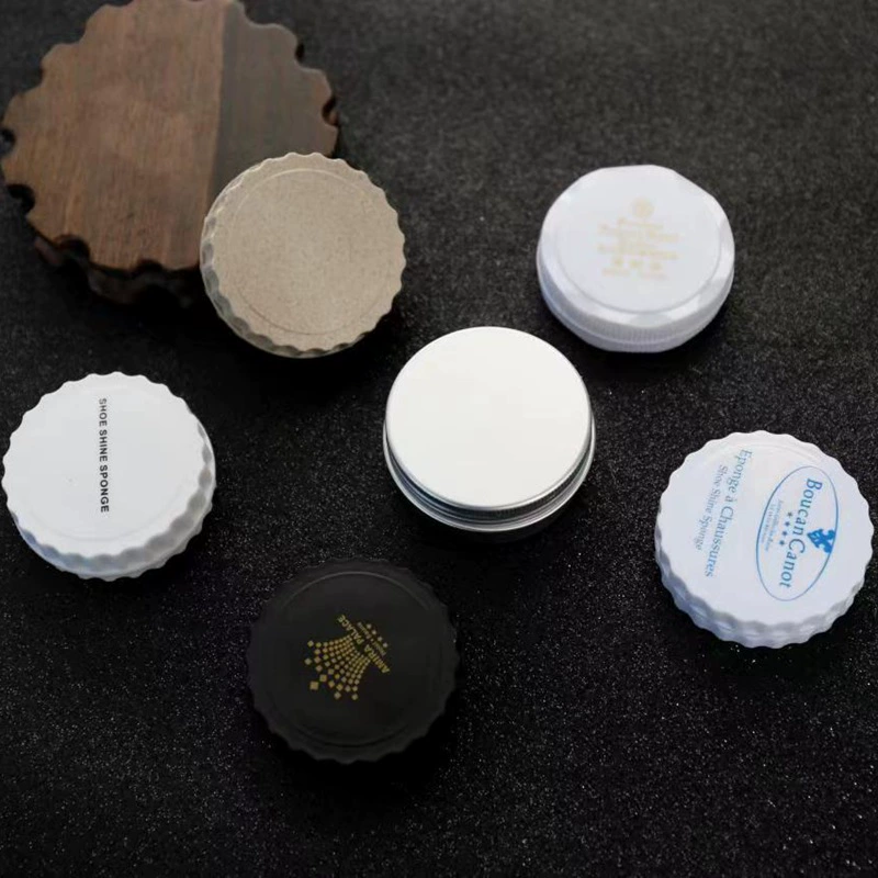 Губка для обуви Круглый блеск обуви Отель Одноразовые товары Осветляющий Мини Портативный черно-белый блеск обуви оптом