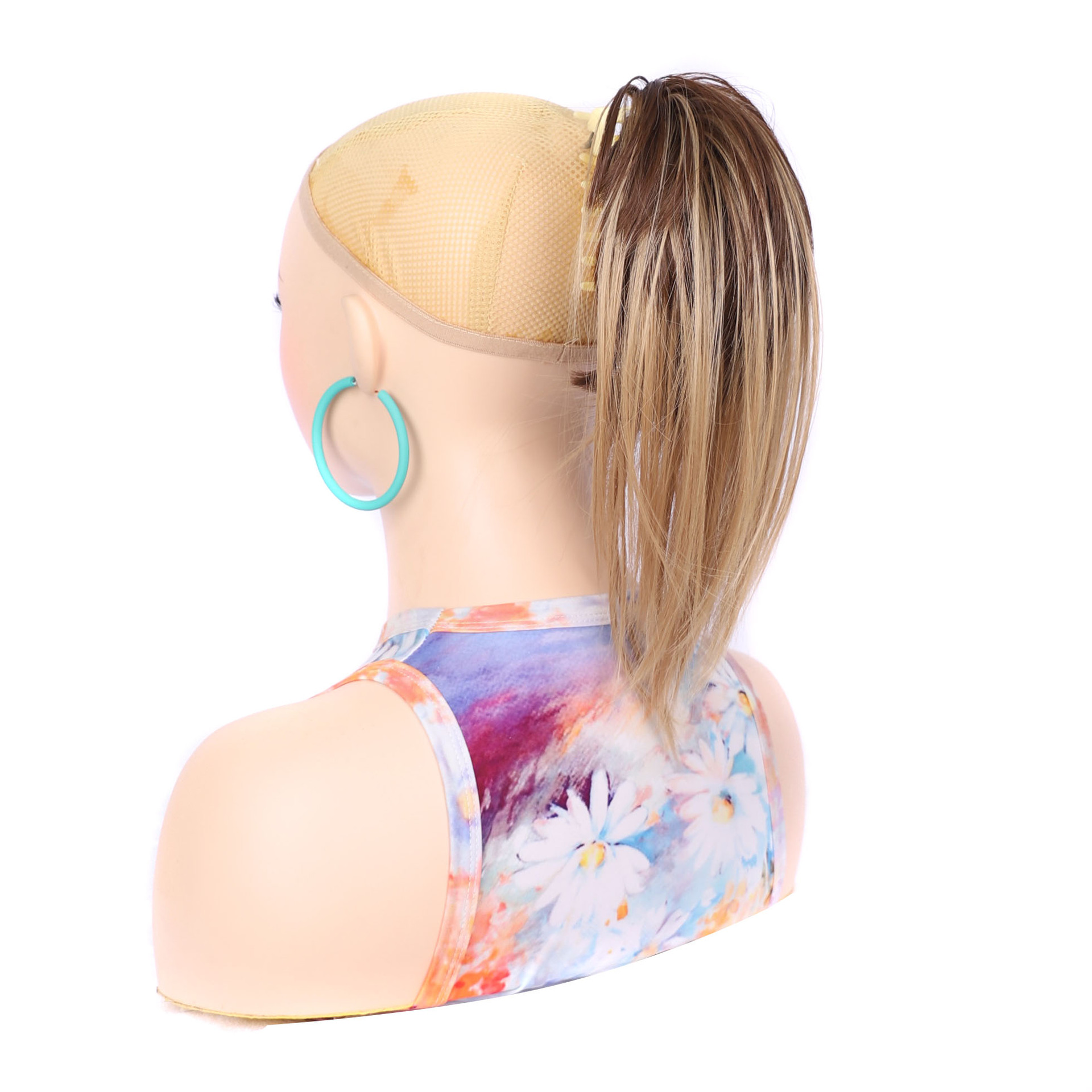 Foreign trade short wig ponytail, waterfall fountain ponytail, tall short hair ponytail, foreign trade gripper ponytail_voghion.com
