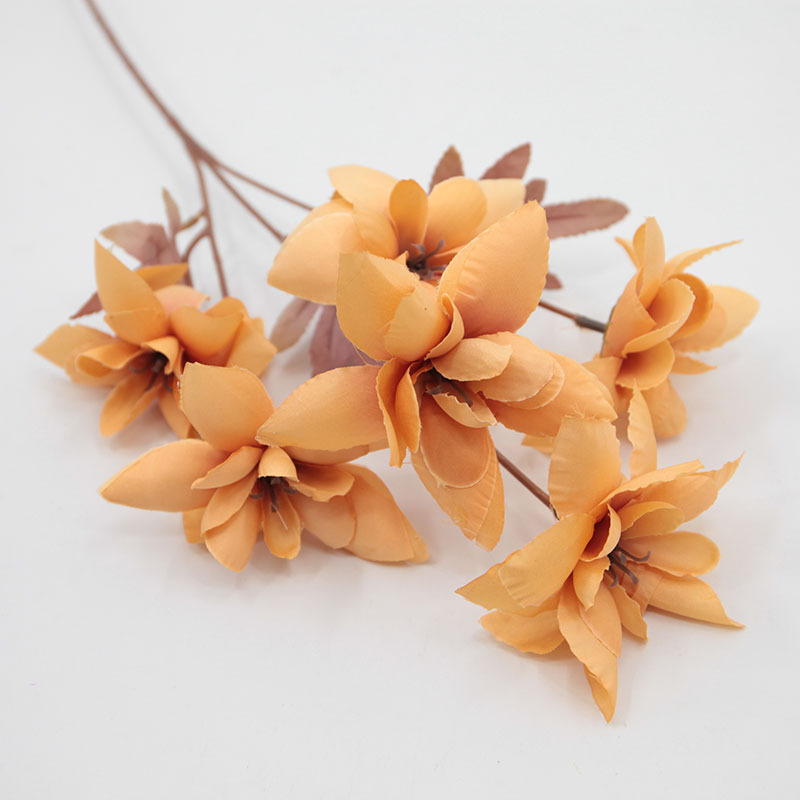 Flor Artificial Xiyan decoración de la boda fila piso de flores de seda Camelia plomo camino de la boda accesorios de fotografía vestido de flores falsas al por mayor