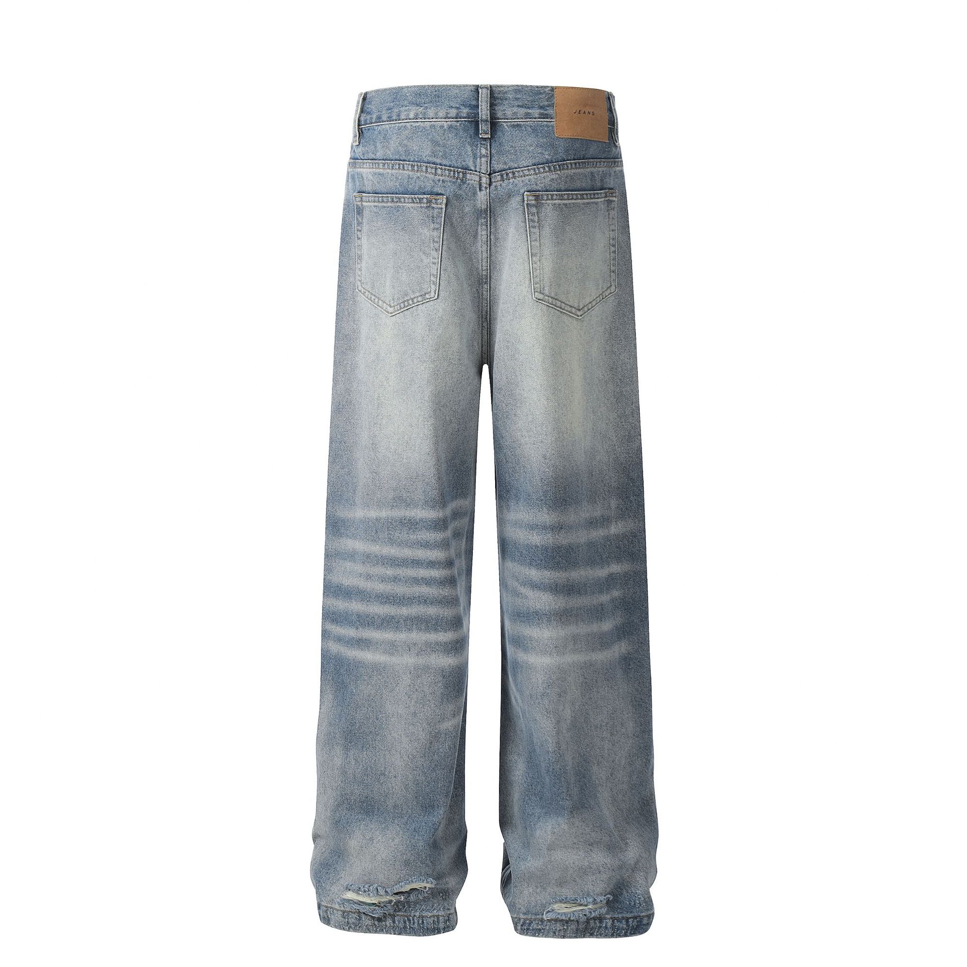 Herren Jeans Mit Weitem Bein Und Stacked Effekt Loose Fit_voghion.com