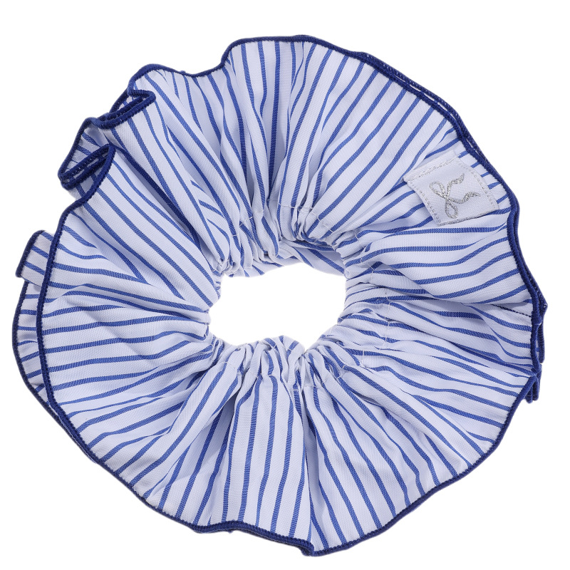 Di Lieba el mismo estilo de lazo para el cabello de intestino grueso para mujer, temperamento de alta gama, cuerda para el cabello a rayas, cuerda para la cabeza de cola de caballo coreana, tocado de goma