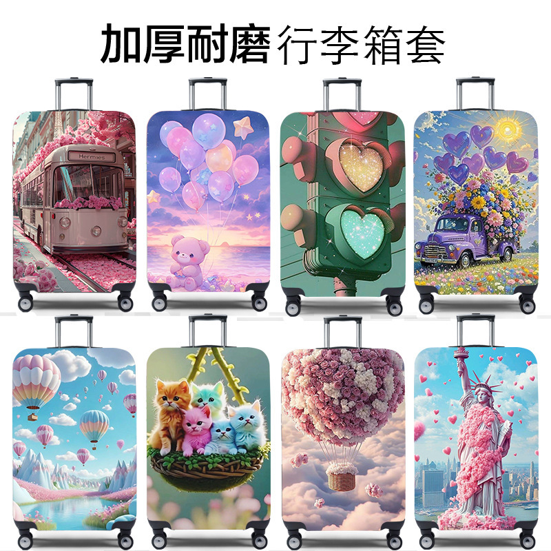 Luggage Cover Suitcase Trolley Case Protective Cover Dust Cover Elastic 20/24/26/28/ 30inch Thickeneded and Wear-Resistant
