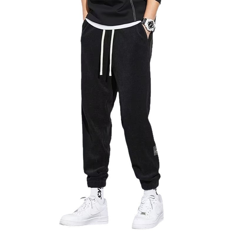 Otoño y invierno de reparación de automóviles pantalones de trabajo de hombre resistentes al desgaste y a la suciedad ropa de trabajo - mecha de lámpara con piernas sueltas pantalones casuales de lana