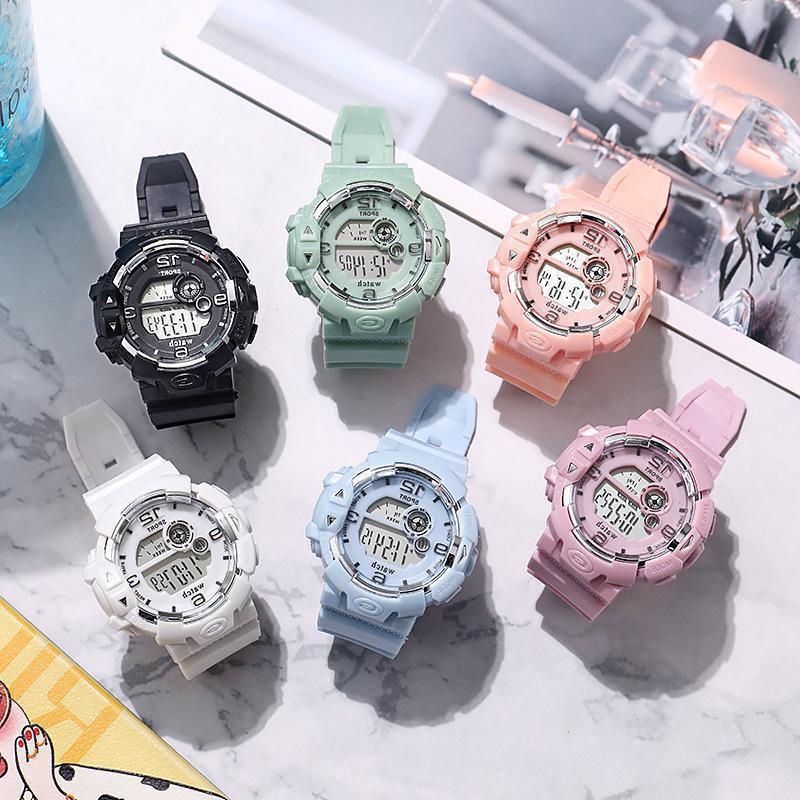 Reloj electrónico simple y fresco para estudiantes de secundaria, mejores amigos, parejas, reloj deportivo luminoso de silicona resistente al agua, estudiantes de moda