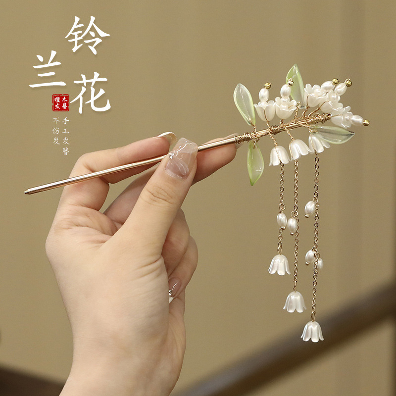 Flores chinas retrógradas flange paso agitando pinzas de cabello de mujer elegante ropa de estilo chino pinzas de cabello de cabello de cabeza trasera pinzas de cabello