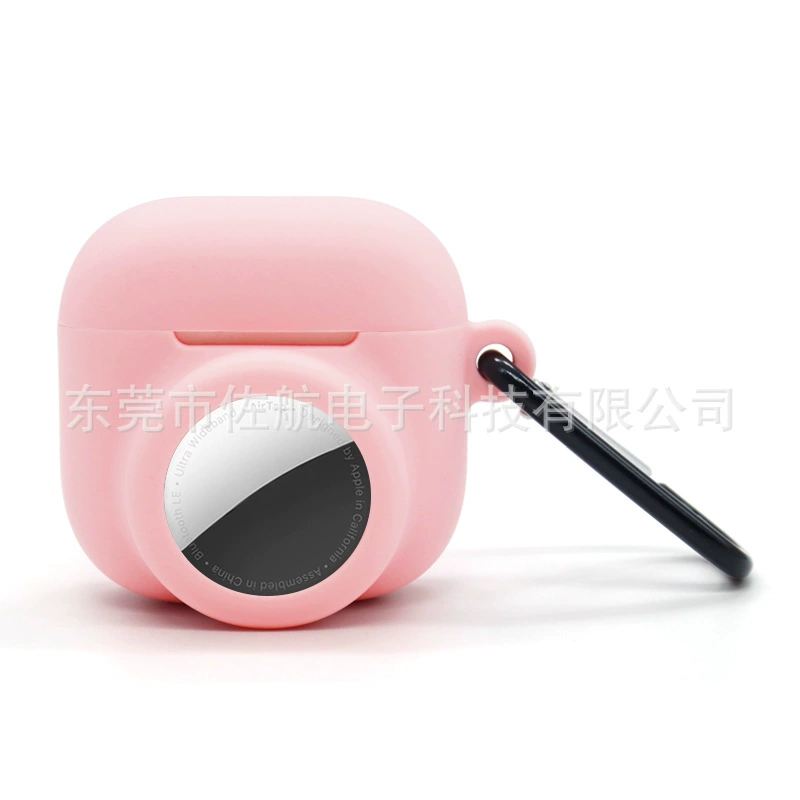 Защитный силиконовый чехол (для Apple AirPods 4) — 2-в-1 совместимый с AirTag, беспроводной Bluetooth