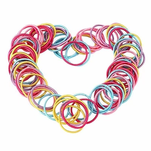 Hair Rubber Bands for Kids, Non-Injurious, High-Elasticity Rubber Bands for Girls' Hair, Korean Version, Colorful Thumbs Band