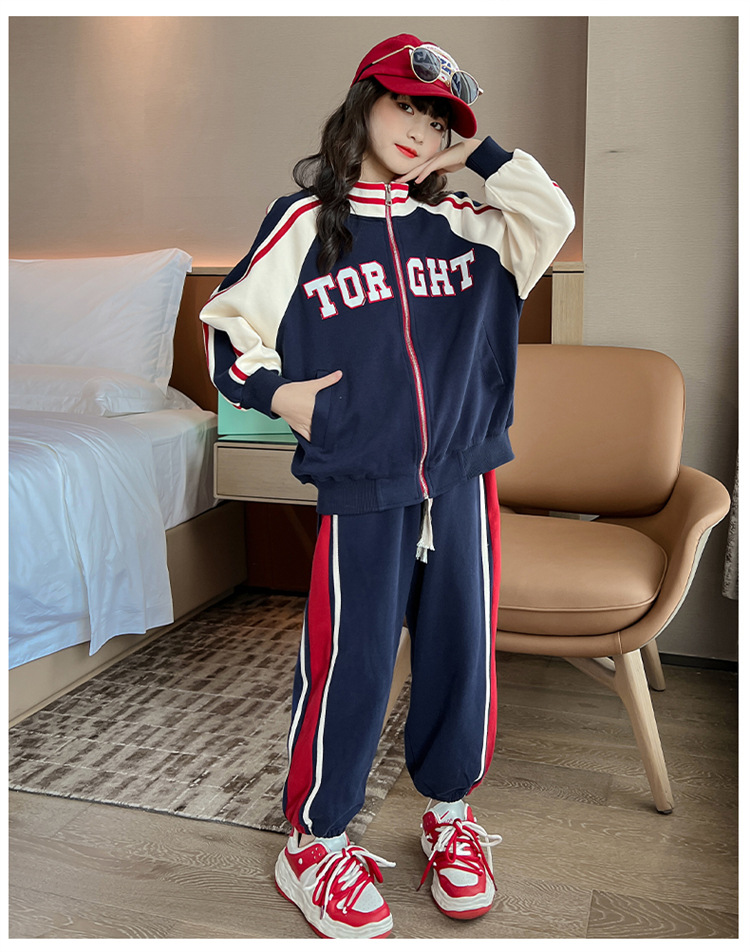 Girls' Set 2022 New Internet Popular Children's Baseball Suit Fashionable Spring and Autumn Style Explosive_voghion.com