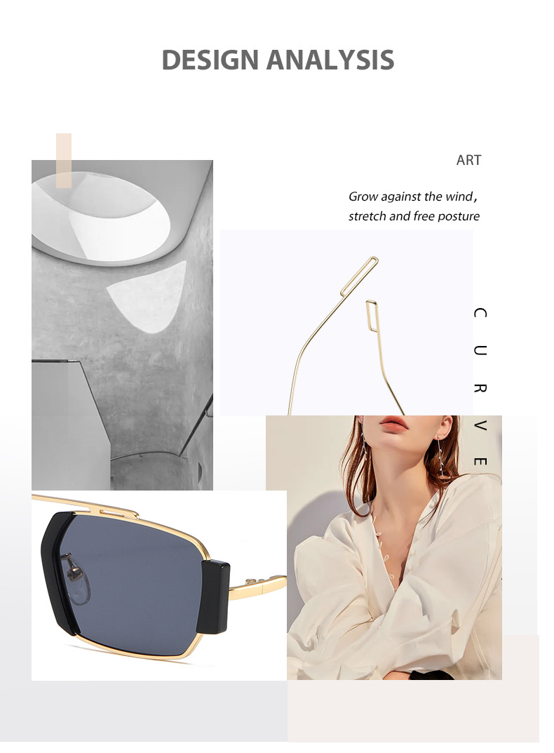 Polygon Sonnenbrille Für Damen Und Herren Steampunk Design_voghion.com