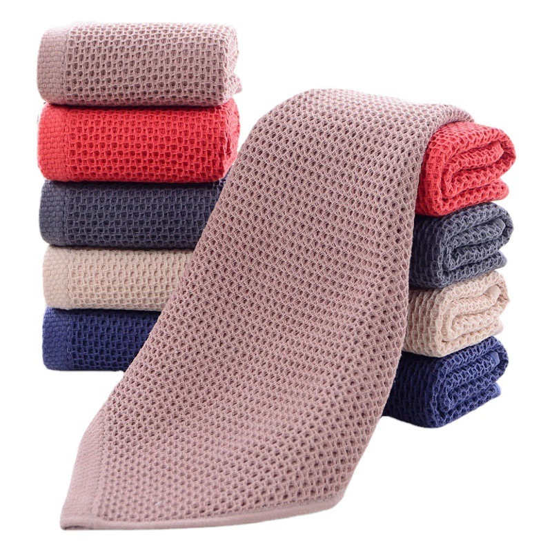Стиль внешней торговли хлопок жаккард соты Марлевое полотенце хлопок Оптом Квадратное маленькое полотенце для мытья лица взрослые дети