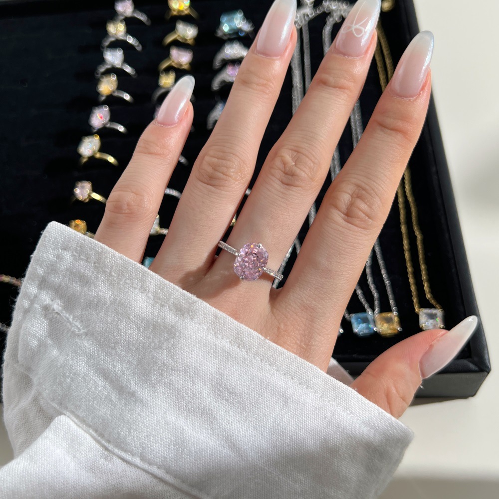 3g Weight Zircon Inlay Material Rings Classification 1 Piece Quantity Daily Occasion 925 Sterling Silver Material Heart Shape Pattern Women's Gender Plating Design Elegant Style 925 Sterling Silver Zircon Heart Shape Rings 925 Sterling Silver Rings 5