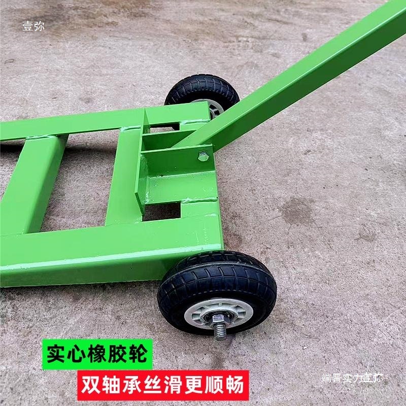 手动盆景小平板大花盆盆栽搬运手拉手推车大轮子石球搬运车