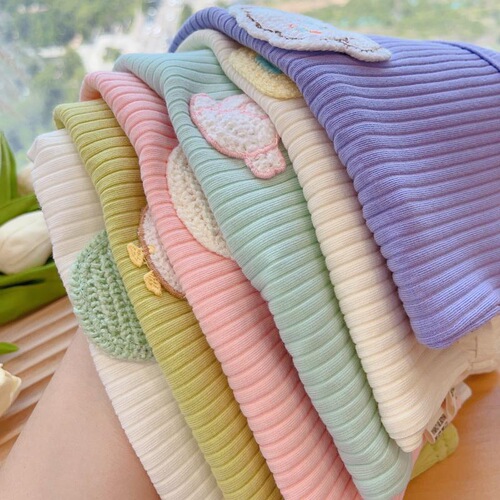 2024 Girls' Sleeveless Top Cartoon Embroidered Knitted Fitted Elastic Backless Tank Top Candy Color Summer Dress