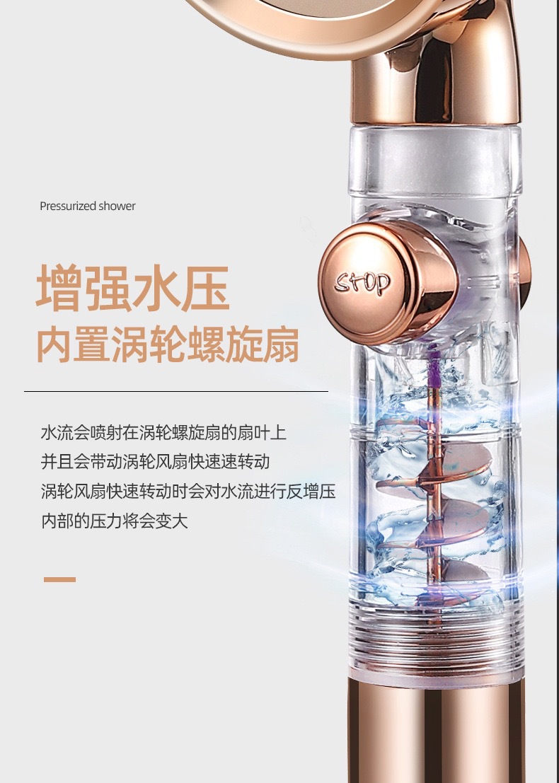 Cross-border pressurized showerhead, turbine pressurized household water heater, bath heater, shower and rain shower set undefined