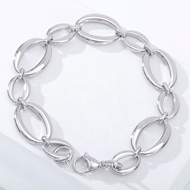 European and American style, high-end bracelet, stainless steel, gold and silver, versatile bracelet, niche women's bracelet, simple and versatile jewelry