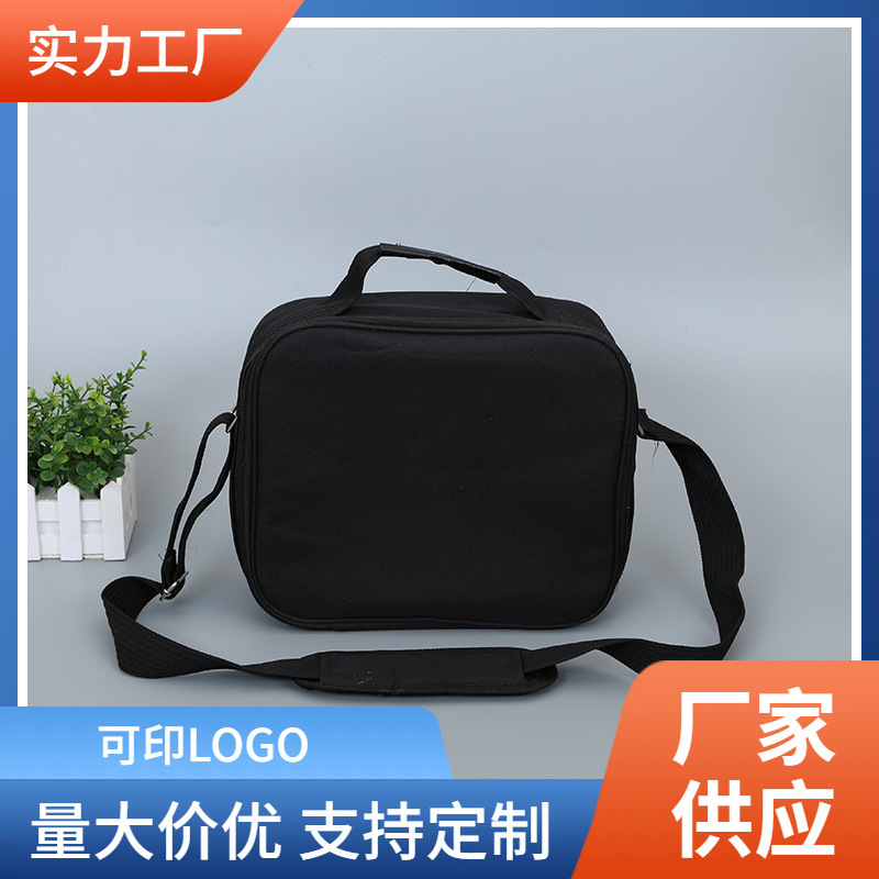 广告LOGO印刷手提包 环保帆布单肩包定 做批发促销黑色拉链棉布袋