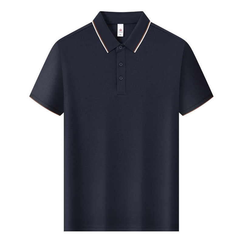 Camiseta de polo de algodón Laisai personalizada camiseta de equipo corporativo transpirable hombre y mujer de color combinado collar de manga corta