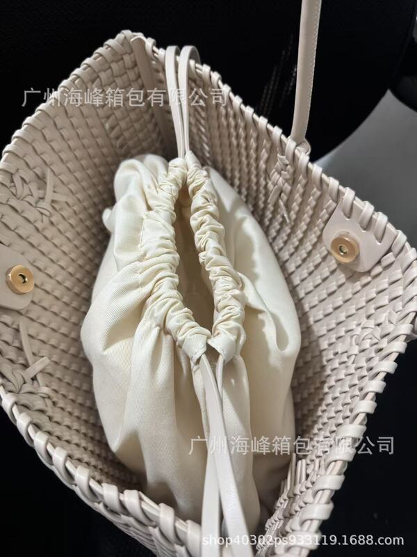 2025夏季新款欧美小众通勤编织手提单肩包时尚超大容量托特包|undefined