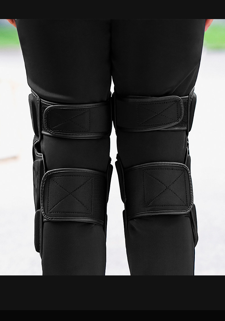 Carbon Fiber Motorcycle Knee Pads and Protective Gear for Men, Summer Anti-Fall and Windproof Leg Protection, Rider Riding Knee Pads and Elbow Pads, Complete Set