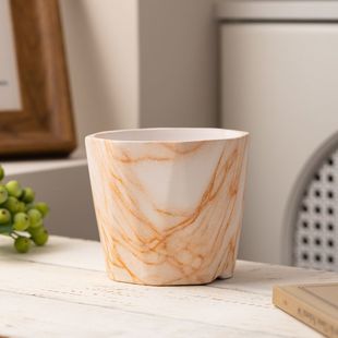 Succulent Flowerpot Ceramic Frosted Simple Breathable Porous Balcony Creative Stylish Cute Chinese Style Desktop