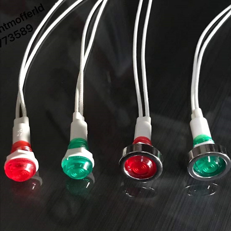 现货供应信号灯热水器高亮接线信号灯红绿色带线指示灯
