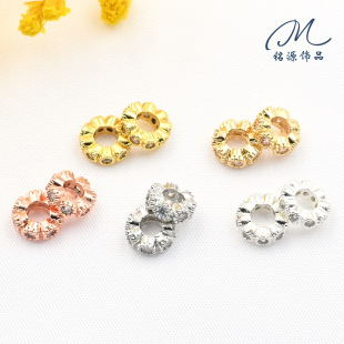 14K��ɫ��ɫ΢��ʯ ����Ȧ�����Ʒ��� �ֹ�diy��朒�Ȧ����