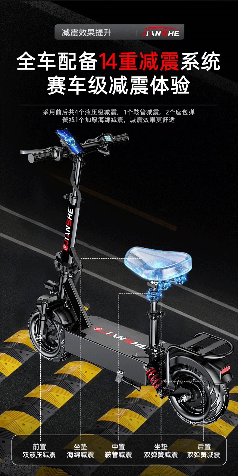 Suitable for construction workers, electric scooters for adults, foldable electric vehicles for ride-hailing, lightweight and portable for men and women, lithium battery-powered