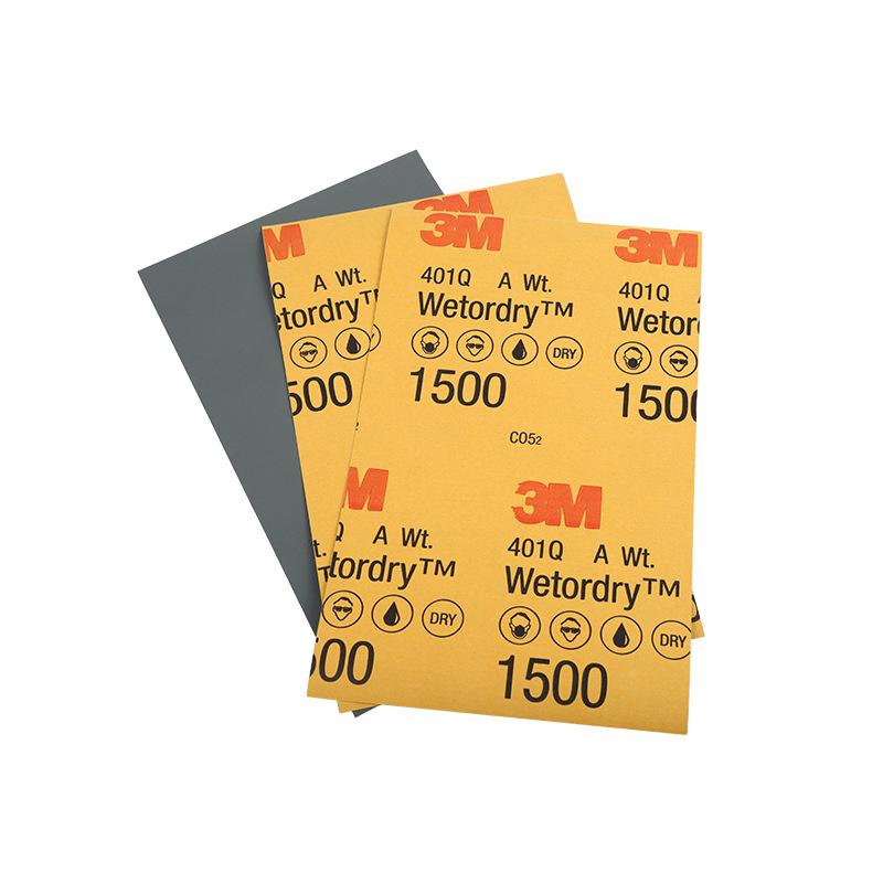 3M401Q砂纸 1500目 汽车美容超细水磨漆面打磨补漆抛光进口砂纸片