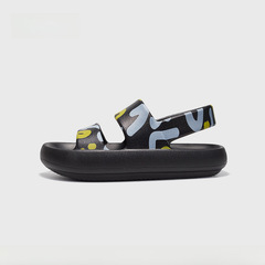優調涼鞋夏季2022新款落印繽紛時尚潮流可外穿厚底軟底男女涼鞋