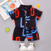 Summer shirt for boys, beach fashionable set, children's summer clothing, children's clothing, wholesale