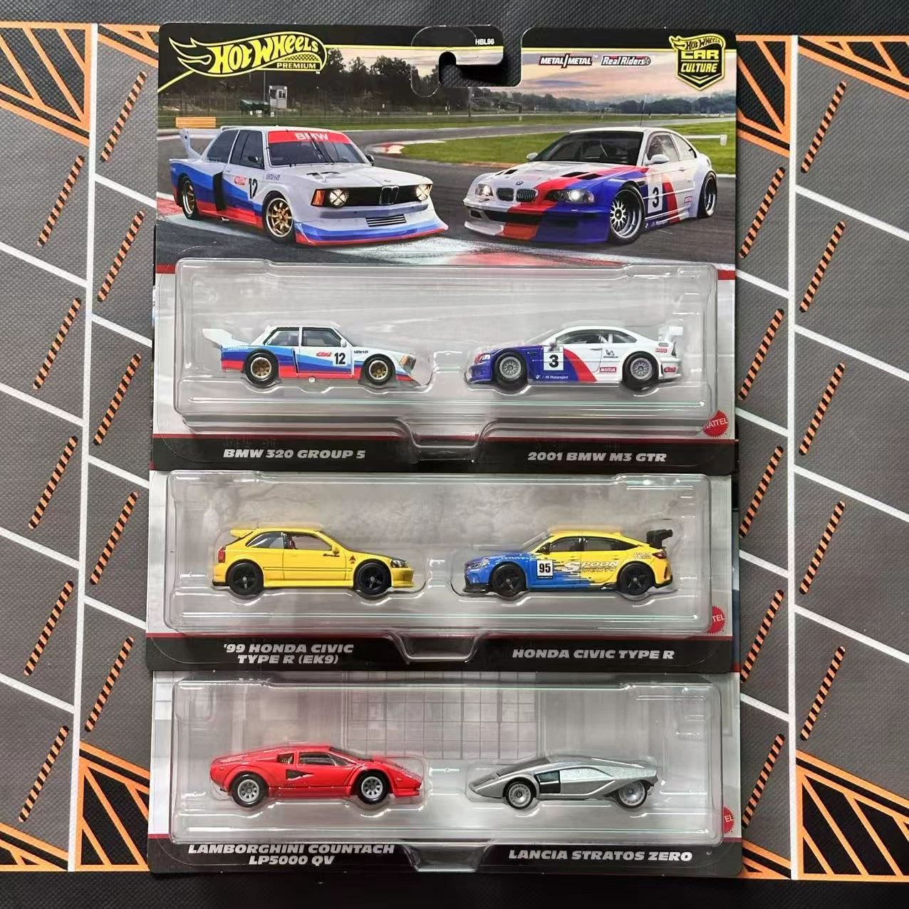 Hot Wheels Двойная крышка автомобиля 2025 Love Collection Mitsubishi Bay Oil GULF Nissan R34 Bugatti HBL96