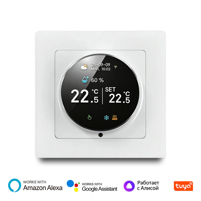 New WIFI Tuya Knob Floor Heating Thermostat with App Remote Control and Voice Control for Electric Floor Heating Wireless Thermostat New WIFI Tuya Knob Floor Heating Thermostat with App Remote Control and Voice Control for Electric Floor Heating Wireless Thermostat