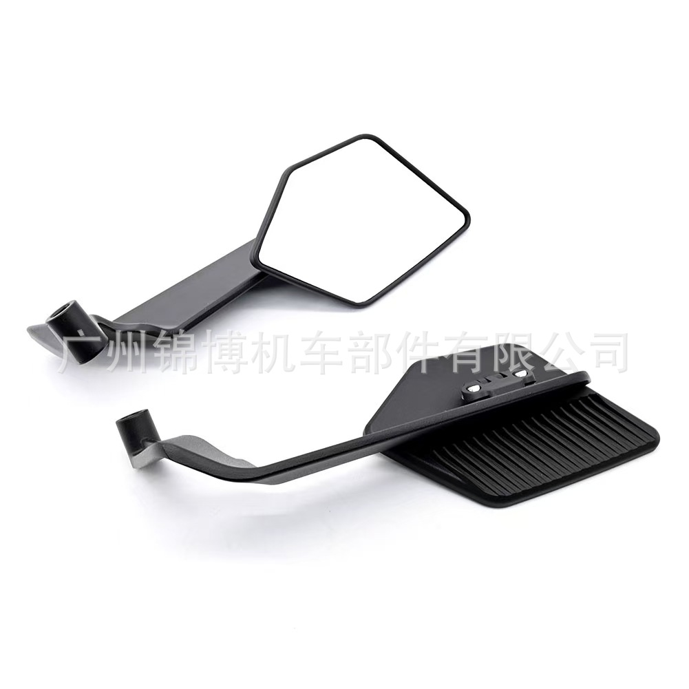 Motorcycle electric vehicle modified new large field of view fixed wind wing rearview mirror aluminum alloy universal blade reflector